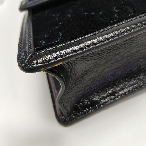 Sylvie Small Monogram Velvet Black