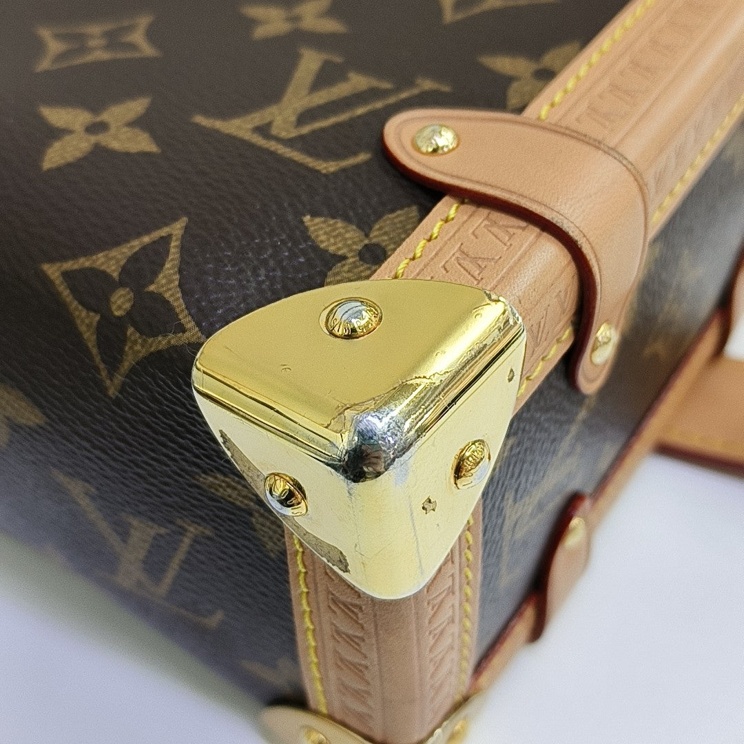 SIDE TRUNK MM Monogram Coated Canvas Brown