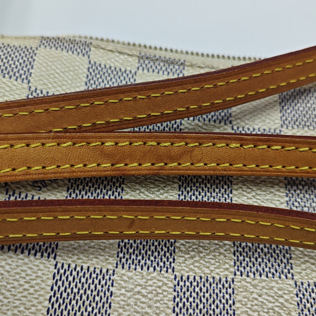EVA Damier Azur Coated Canvas White