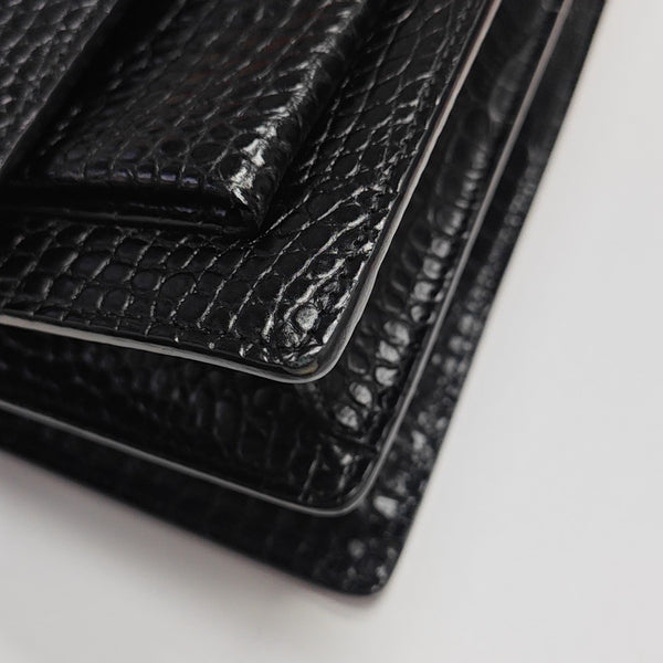 SUNSET Large Calfskin Black