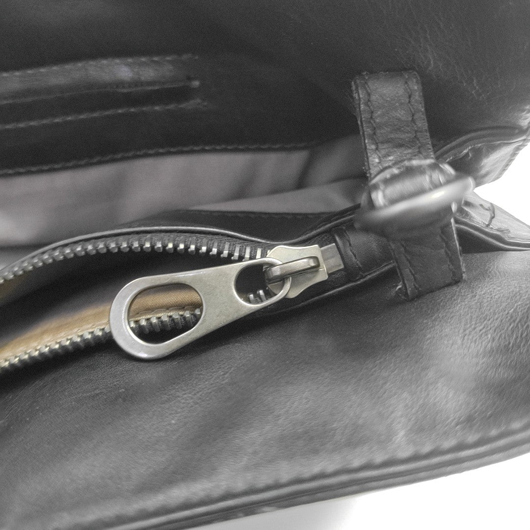 Calfskin Top Handle Bag Black
