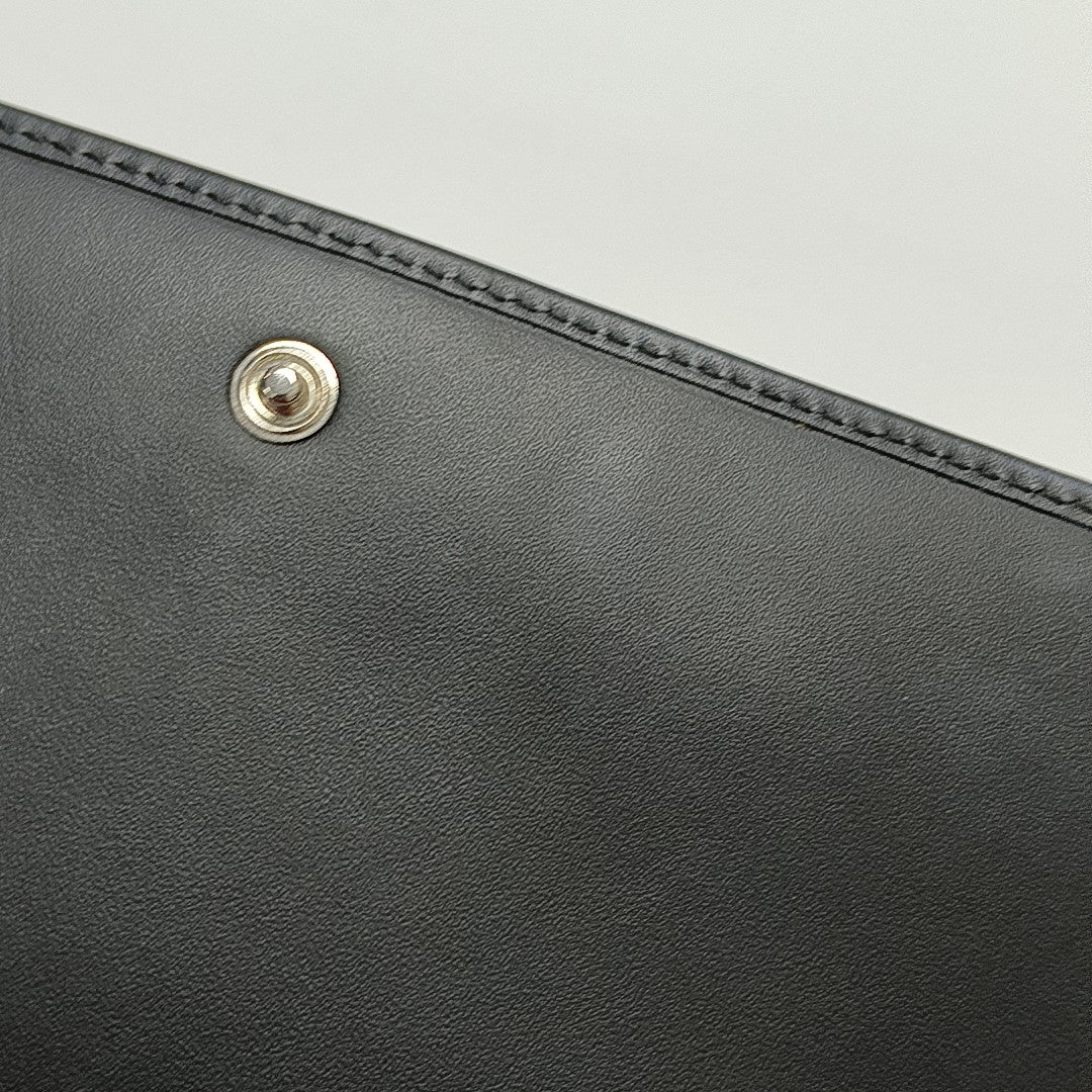 CAMBON Medium Quilted Calfskin Black Wallet
