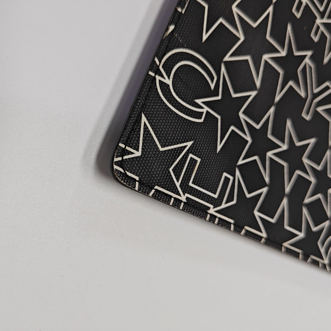 Coated Canvas Clutch Black