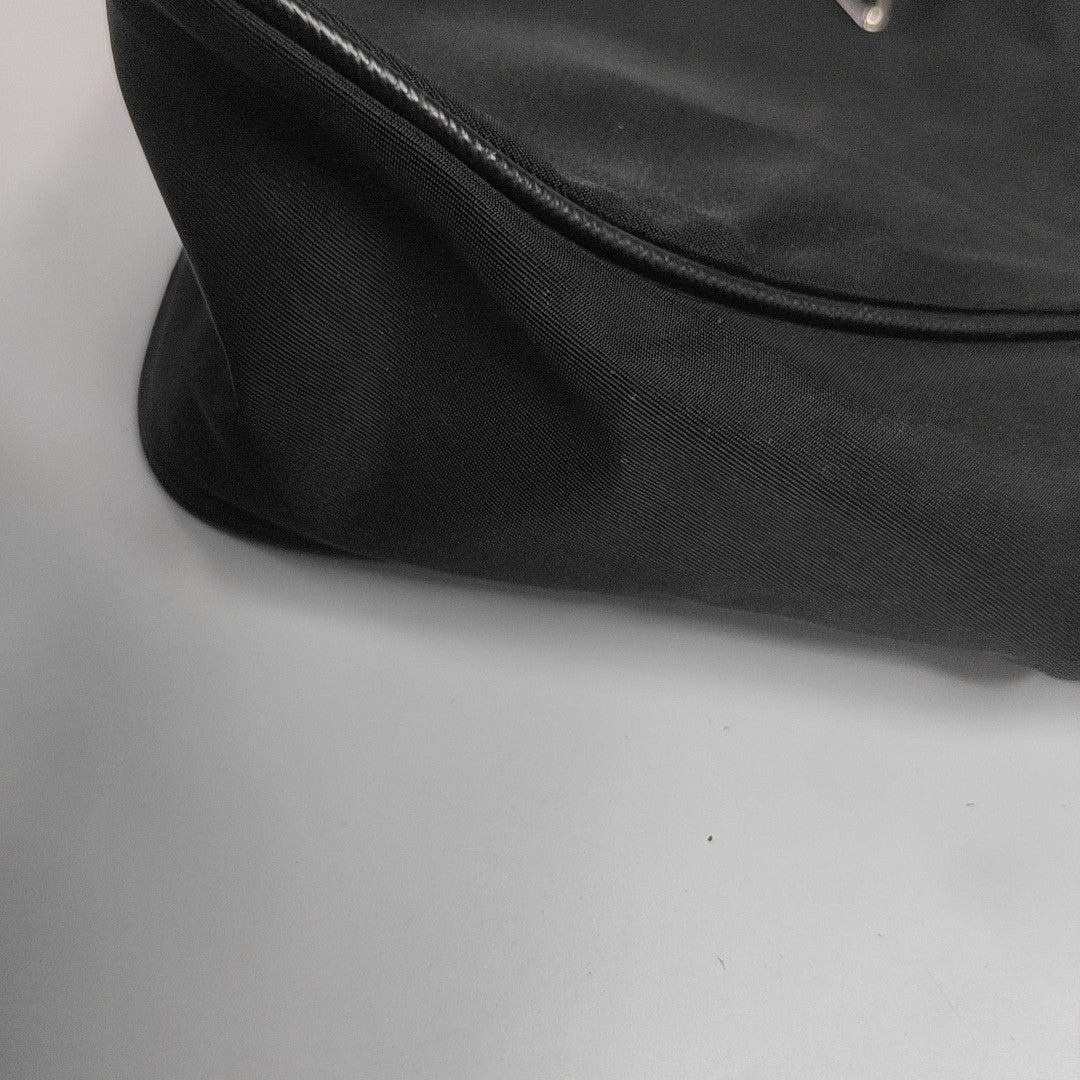 Nylon Top Handle Bag Black