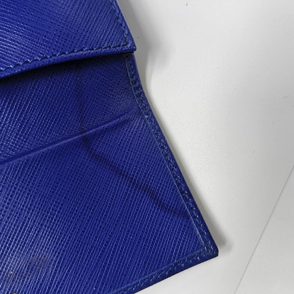 Vara Calfskin Blue Wallet