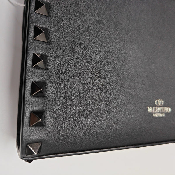 Rockstud Calfskin Black