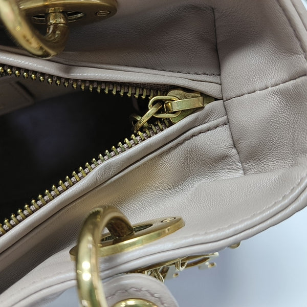 Lady Dior Medium Cannage Lambskin Beige