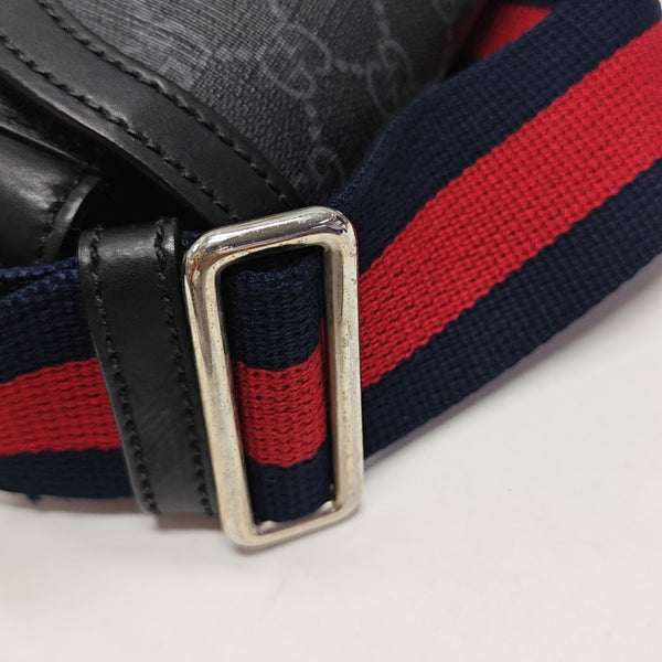 Monogram Coated Canvas Shoulder Bag Black