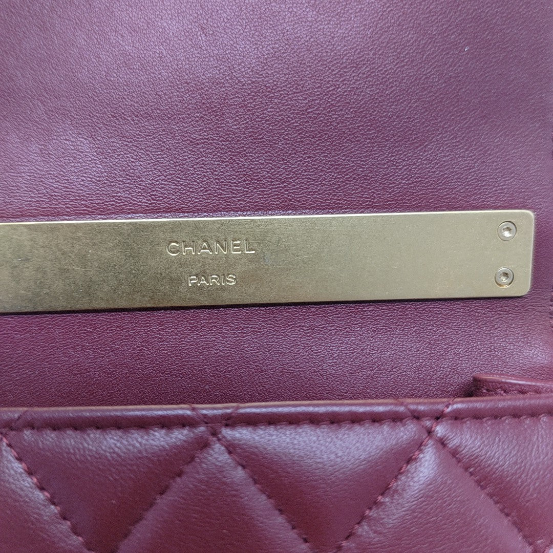 KELLY Medium Quilted Lambskin Red