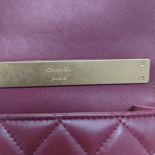 KELLY Medium Quilted Lambskin Red
