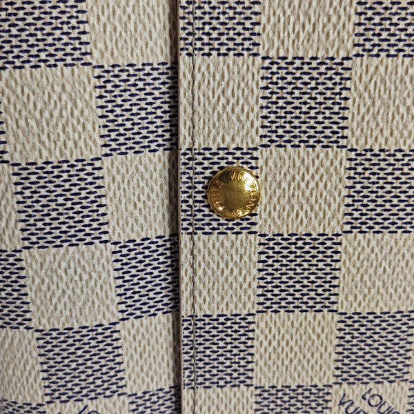 PORTE MONNAIE Damier Azur Coated Canvas White Wallet
