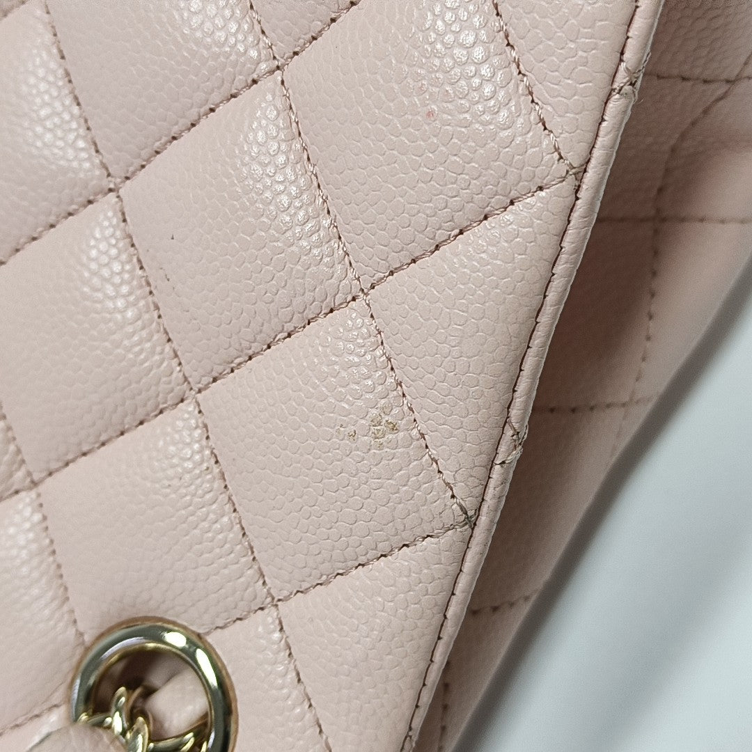23P TOTE Quilted Grained Calfskin Pink