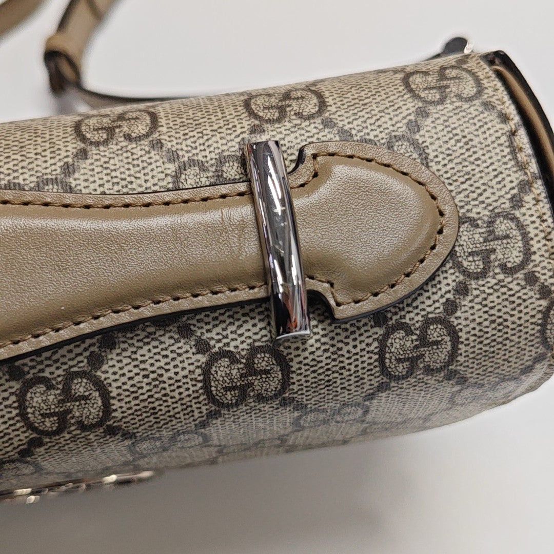 Monogram Coated Canvas Shoulder Bag Gray