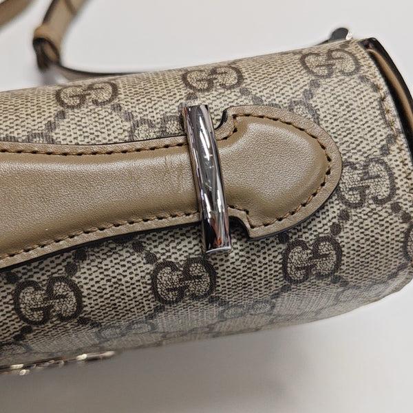 Monogram Coated Canvas Shoulder Bag Gray