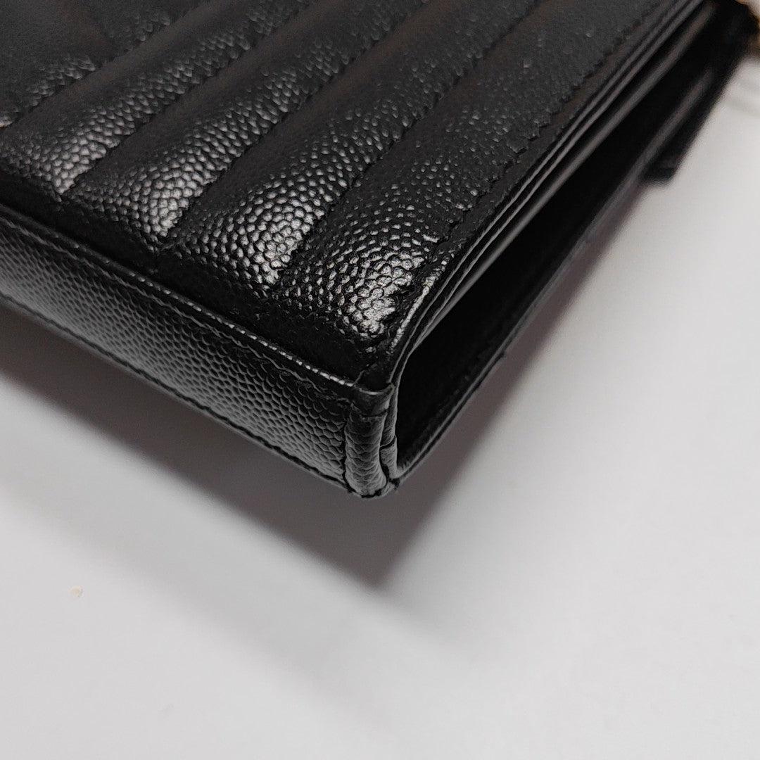 MONOGRAM Medium Chevron Calfskin Black