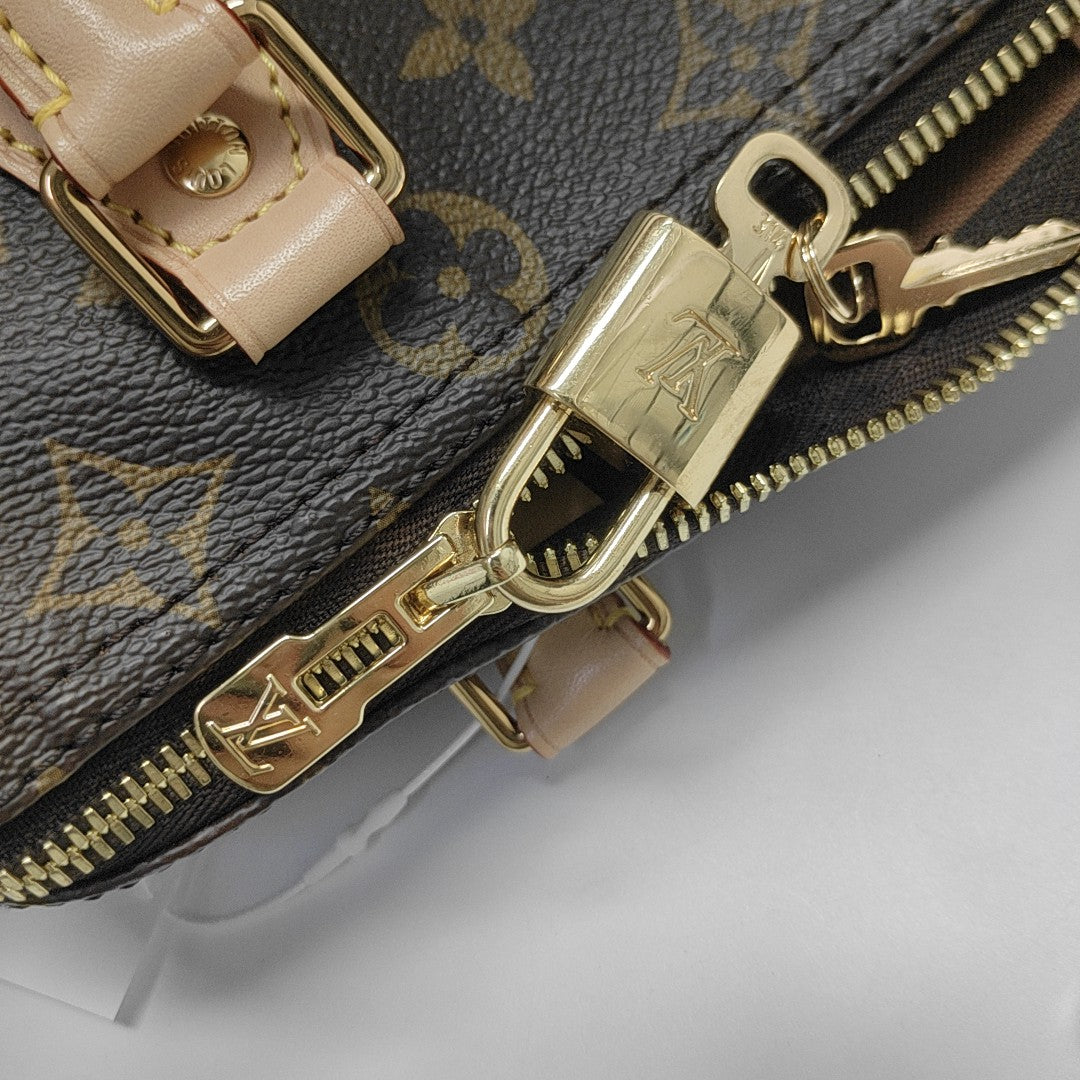 SPEEDY 25 Monogram Coated Canvas Brown