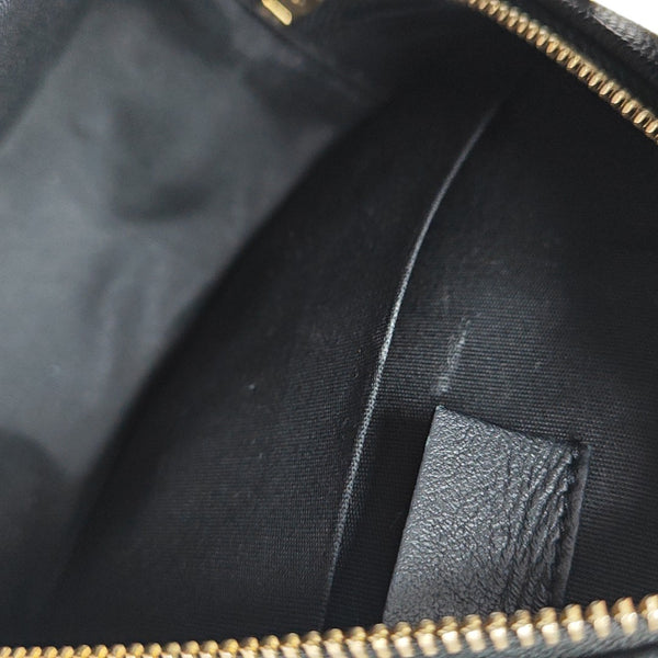 Quilted Grained Calfskin Shoulder Bag Black