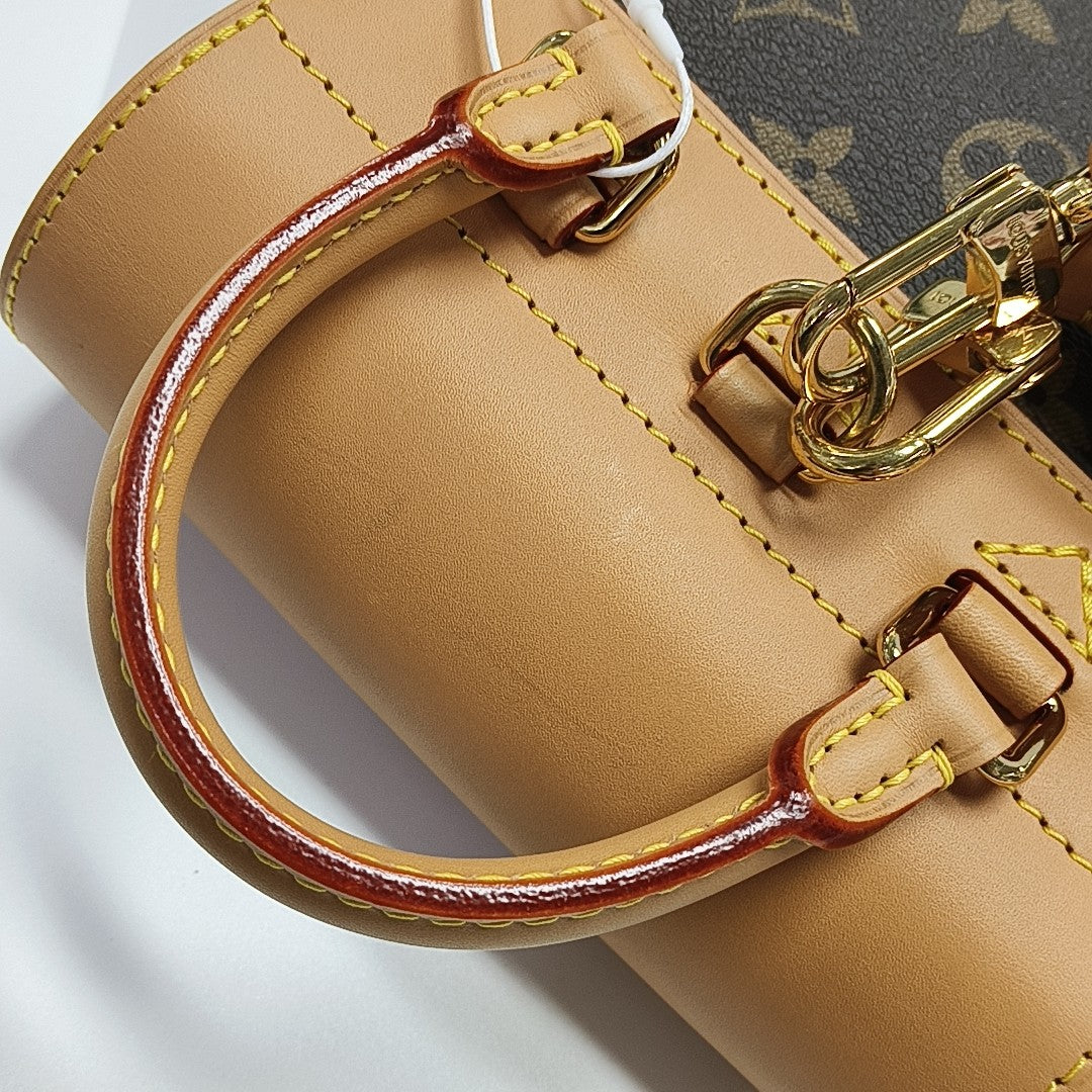 SOHO Mini Monogram Coated Canvas Brown