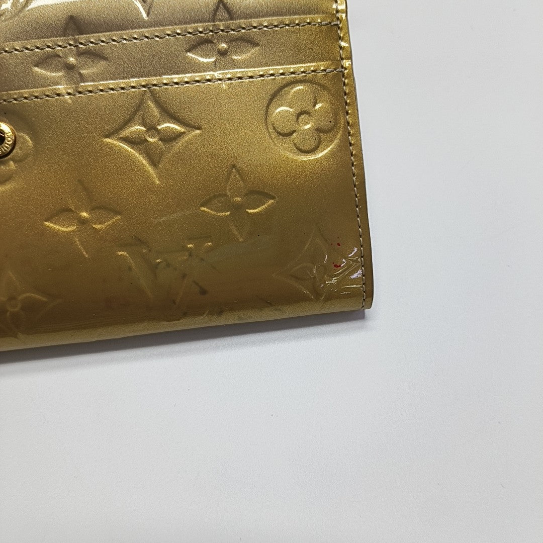 INTERNATIONAL Monogram Patent Leather Yellow Wallet