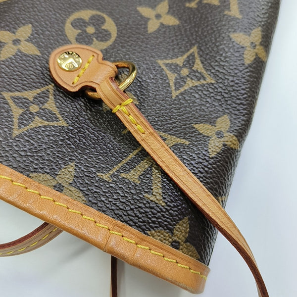 NEVERFULL MM Monogram Coated Canvas Brown
