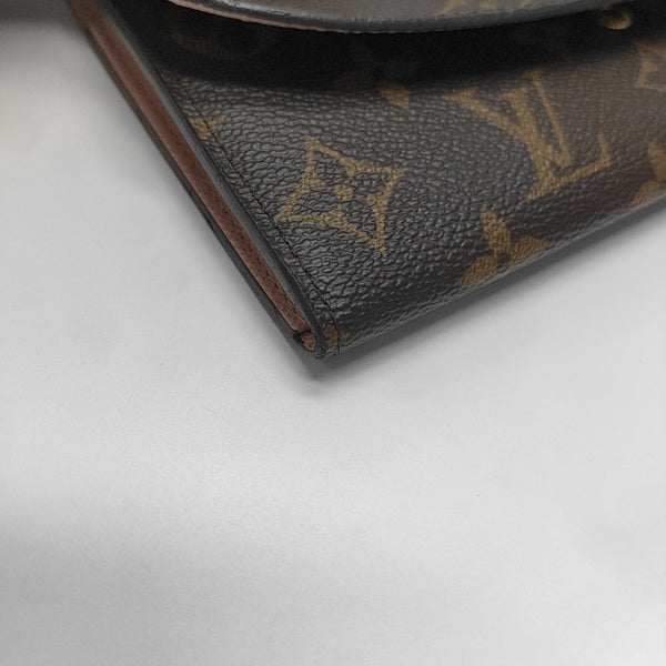EMILIE Monogram Coated Canvas Brown Wallet