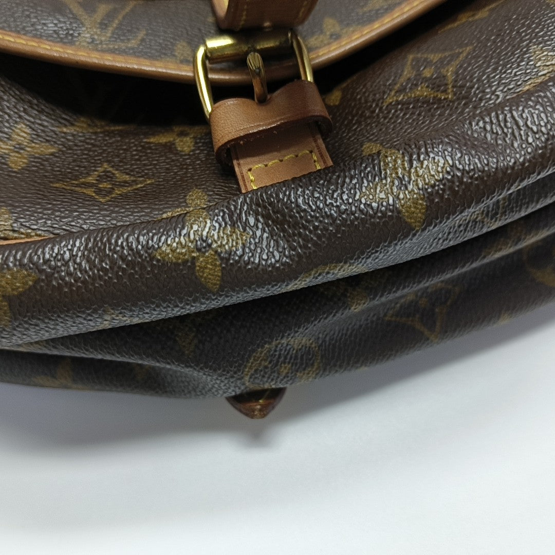 SAUMUR 30 Monogram Coated Canvas Brown