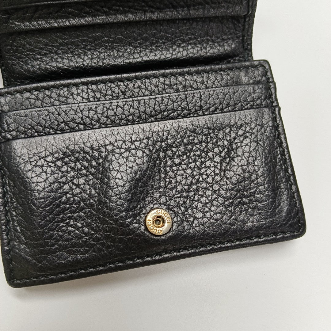 Animalier Calfskin Black Wallet