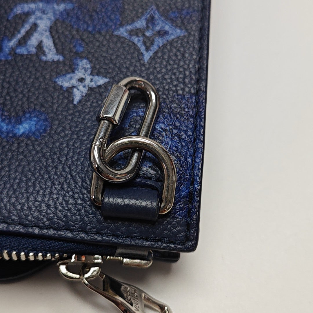 SAC PLAT Calfskin Blue