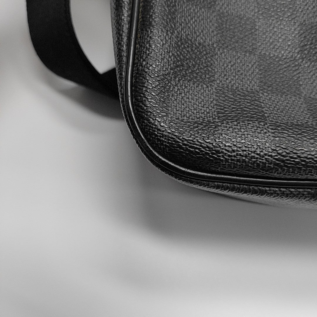 DISTRICT GM Damier Graphite Coated Canvas Black