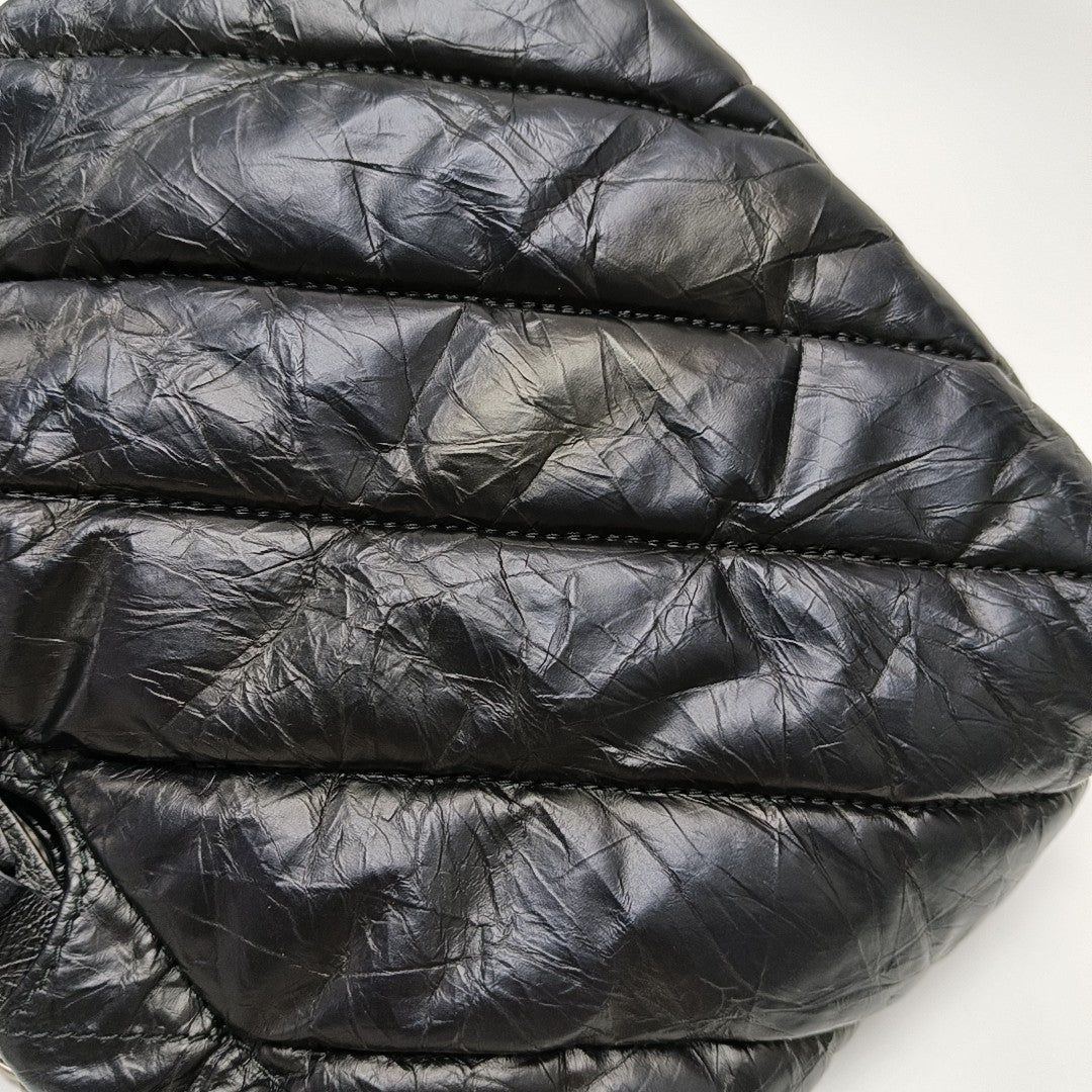 Crush Quilted Calfskin Black