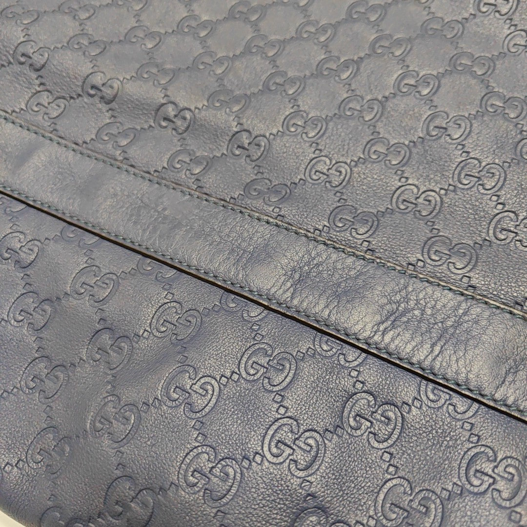 Monogram Calfskin Shoulder Bag Blue