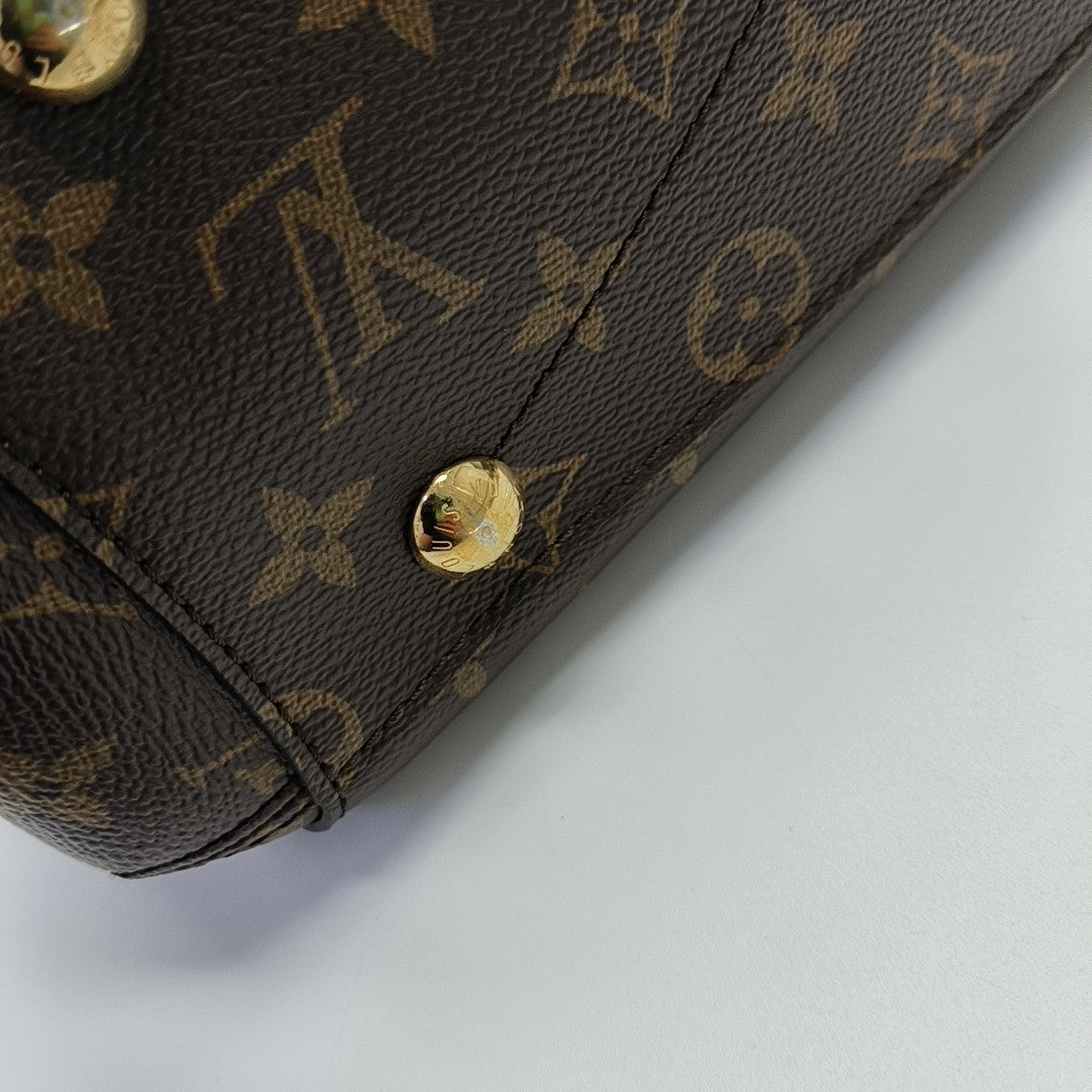 MONTAIGNE Monogram Coated Canvas Brown