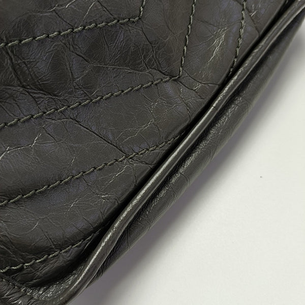 NIKI Small Chevron Calfskin Gray