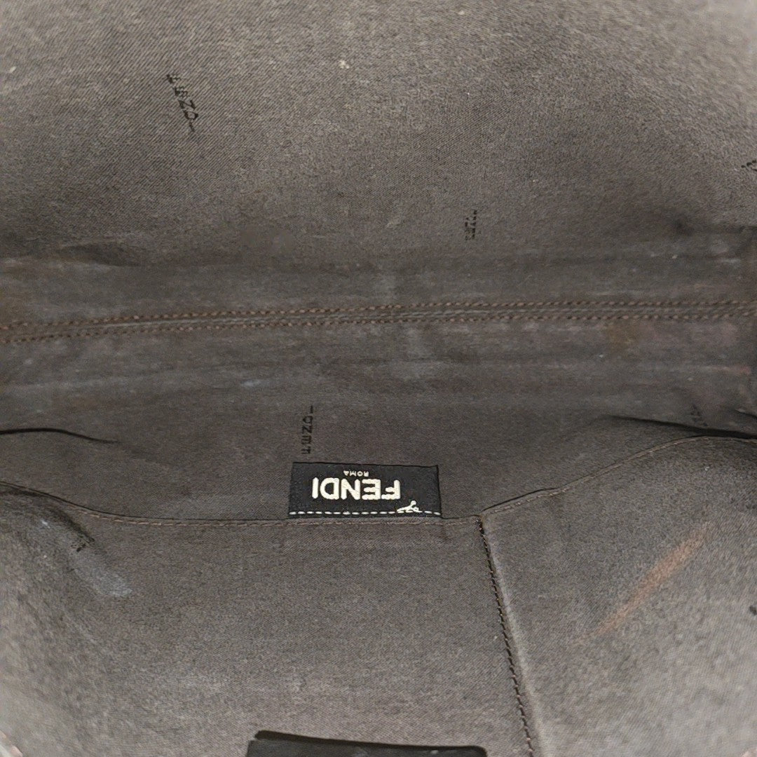 Coated Canvas Shoulder Bag Black