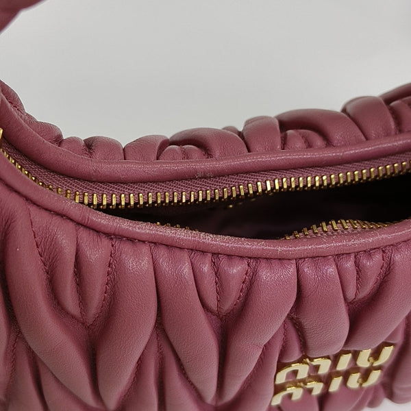 Wander Matelassé Small Quilted Lambskin Pink