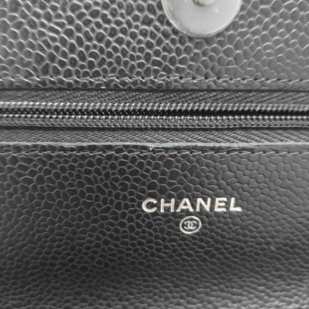 WOC Quilted Grained Calfskin Black