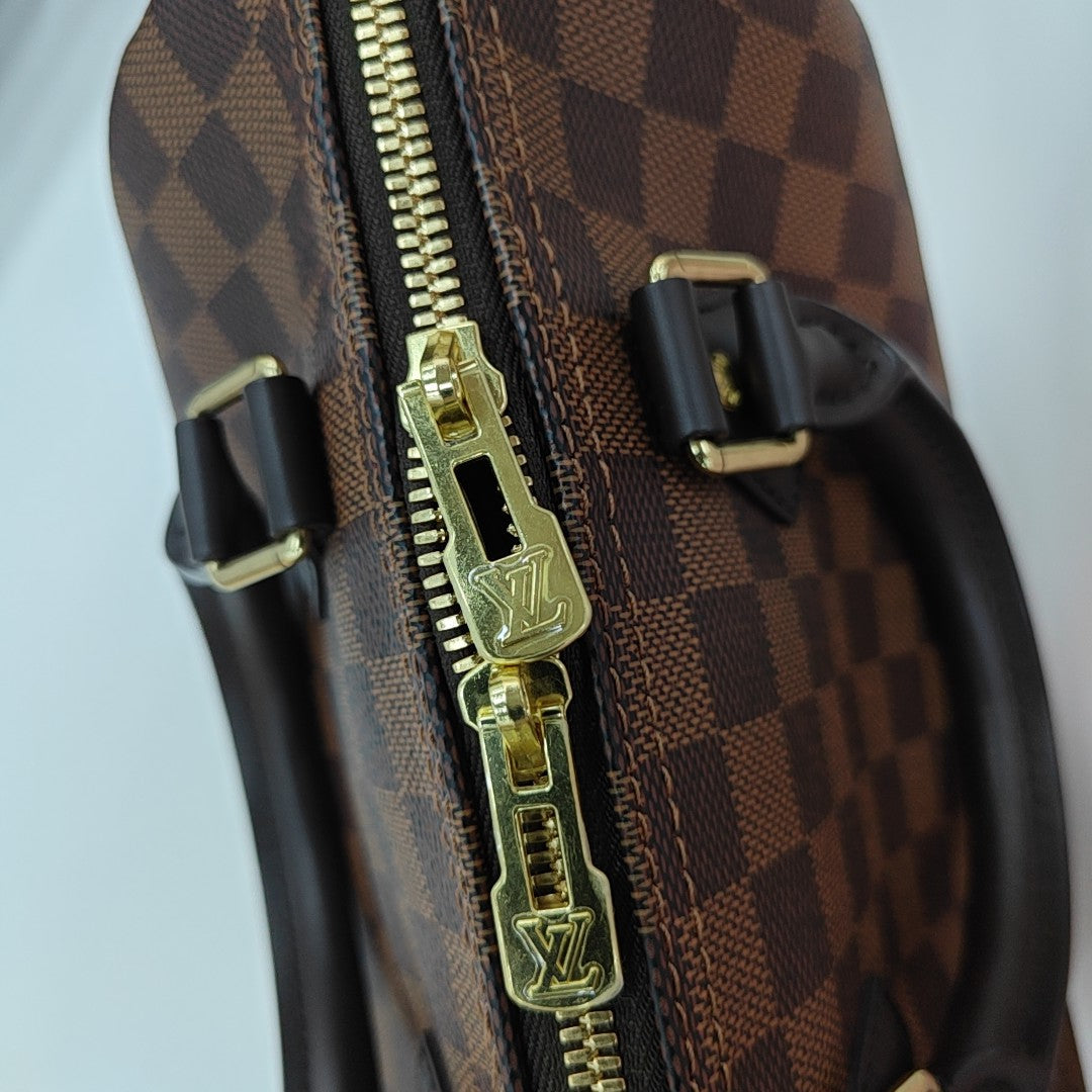 SPEEDY 25 Damier Ebene Coated Canvas Brown