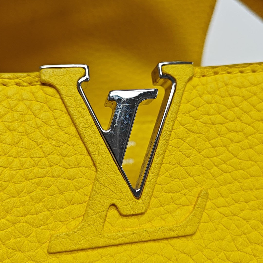 CAPUCINES Mini Calfskin Yellow
