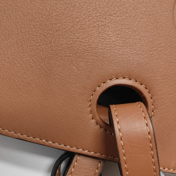 Calfskin Tote Bag Small Brown