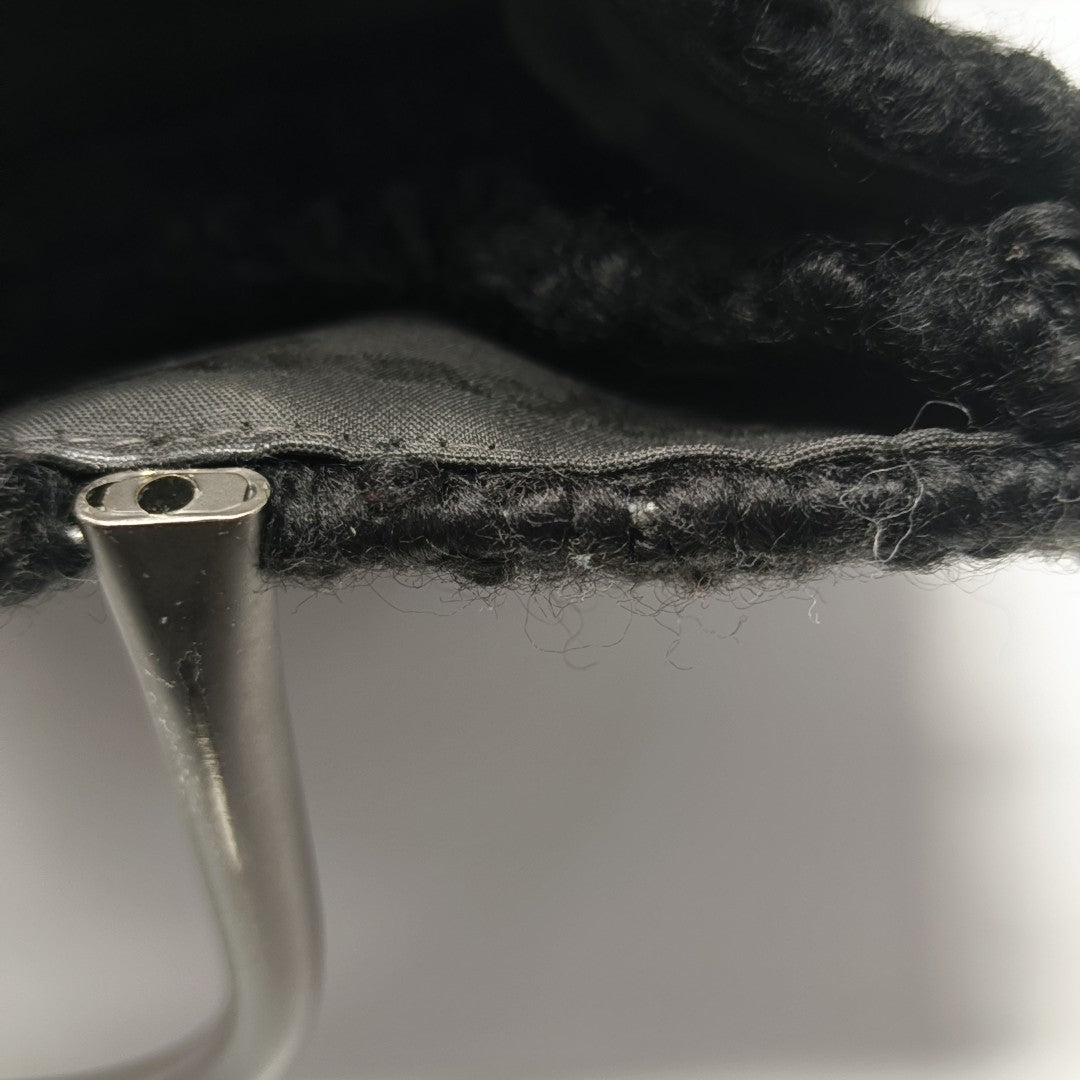 Fabric Top Handle Bag Black
