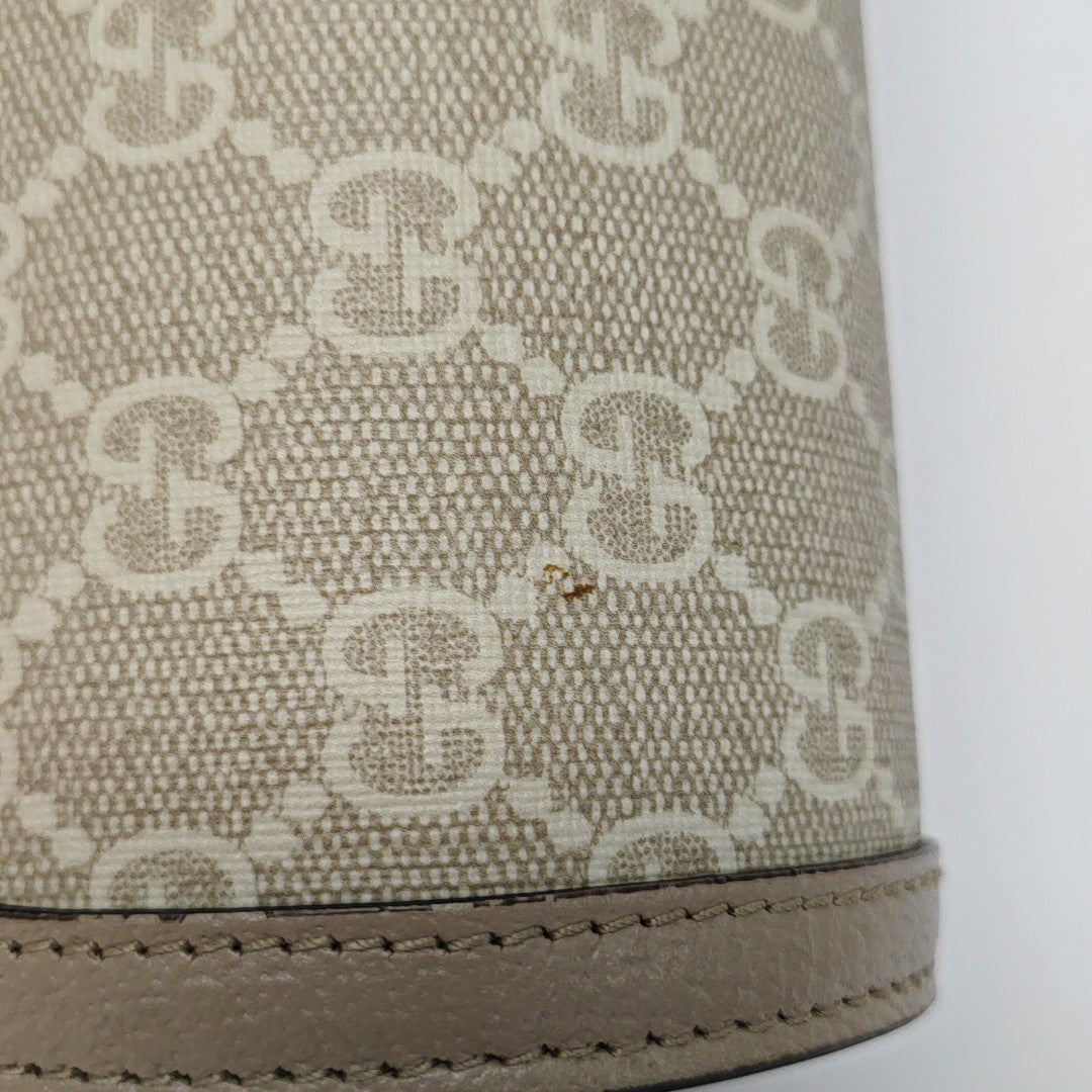 Horsebit 1955 Small Monogram Coated Canvas Beige