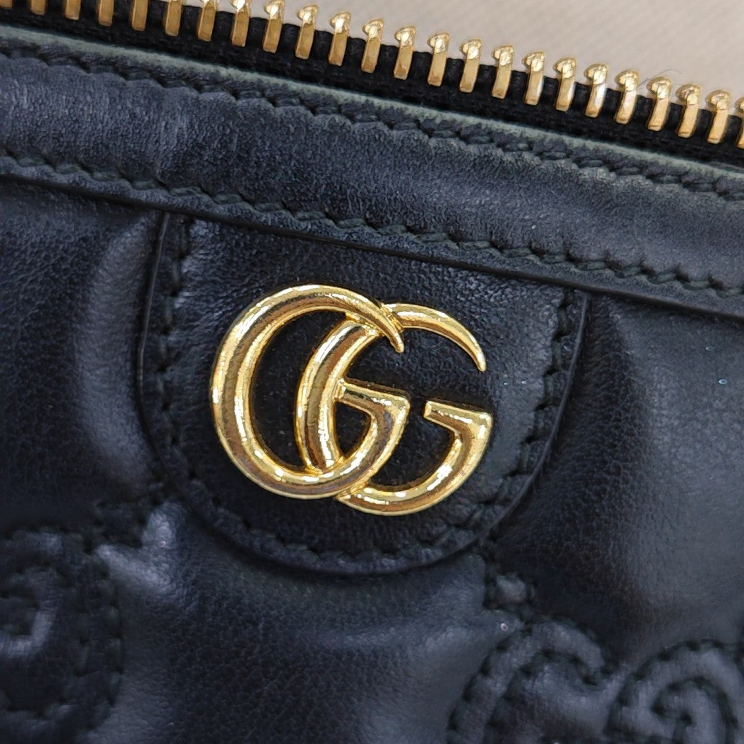 Monogram Calfskin Crossbody Bag Black