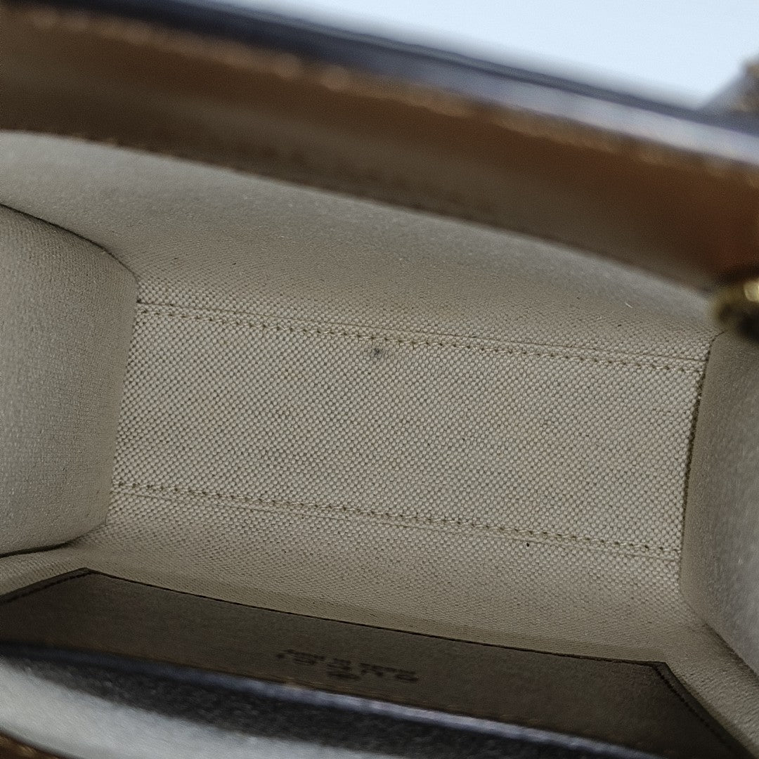 Retro Mini Monogram Coated Canvas Beige