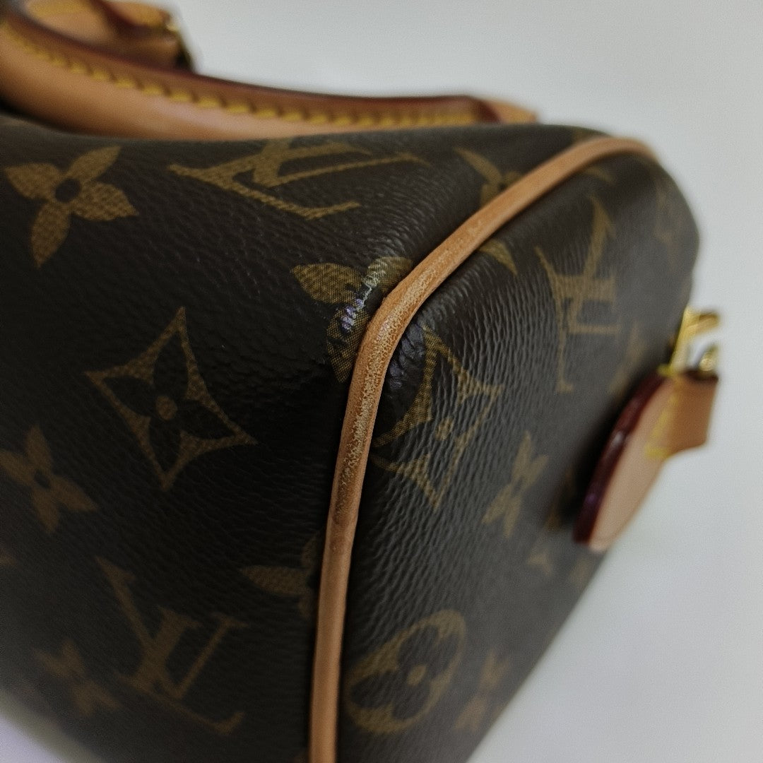 SPEEDY 20 Monogram Coated Canvas Brown