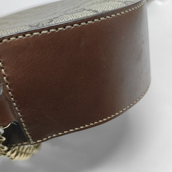 Monogram Coated Canvas Shoulder Bag Beige