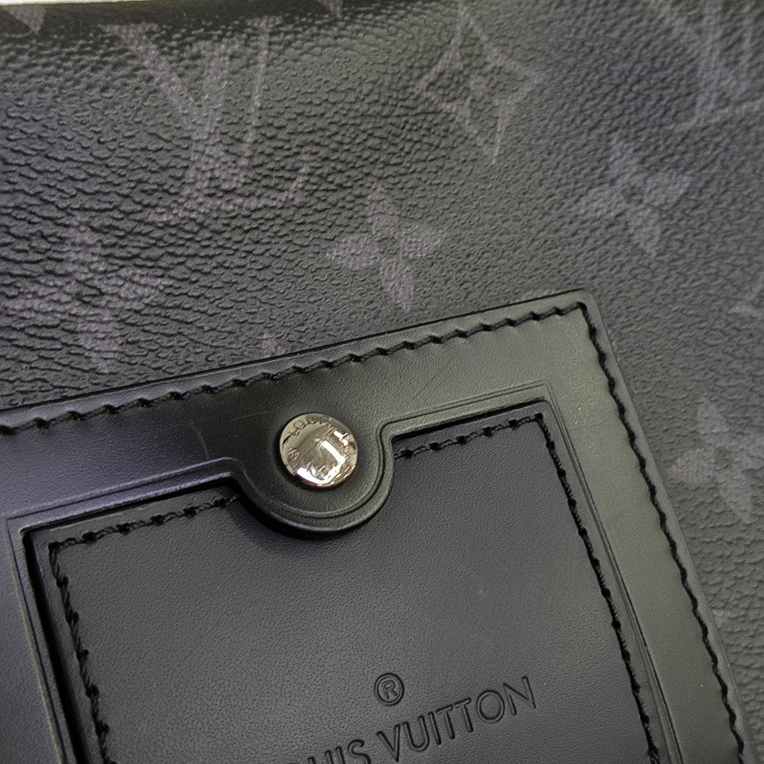 VOYAGER PM Monogram Coated Canvas Black