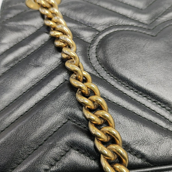 GG Marmont Small Quilted Calfskin Black