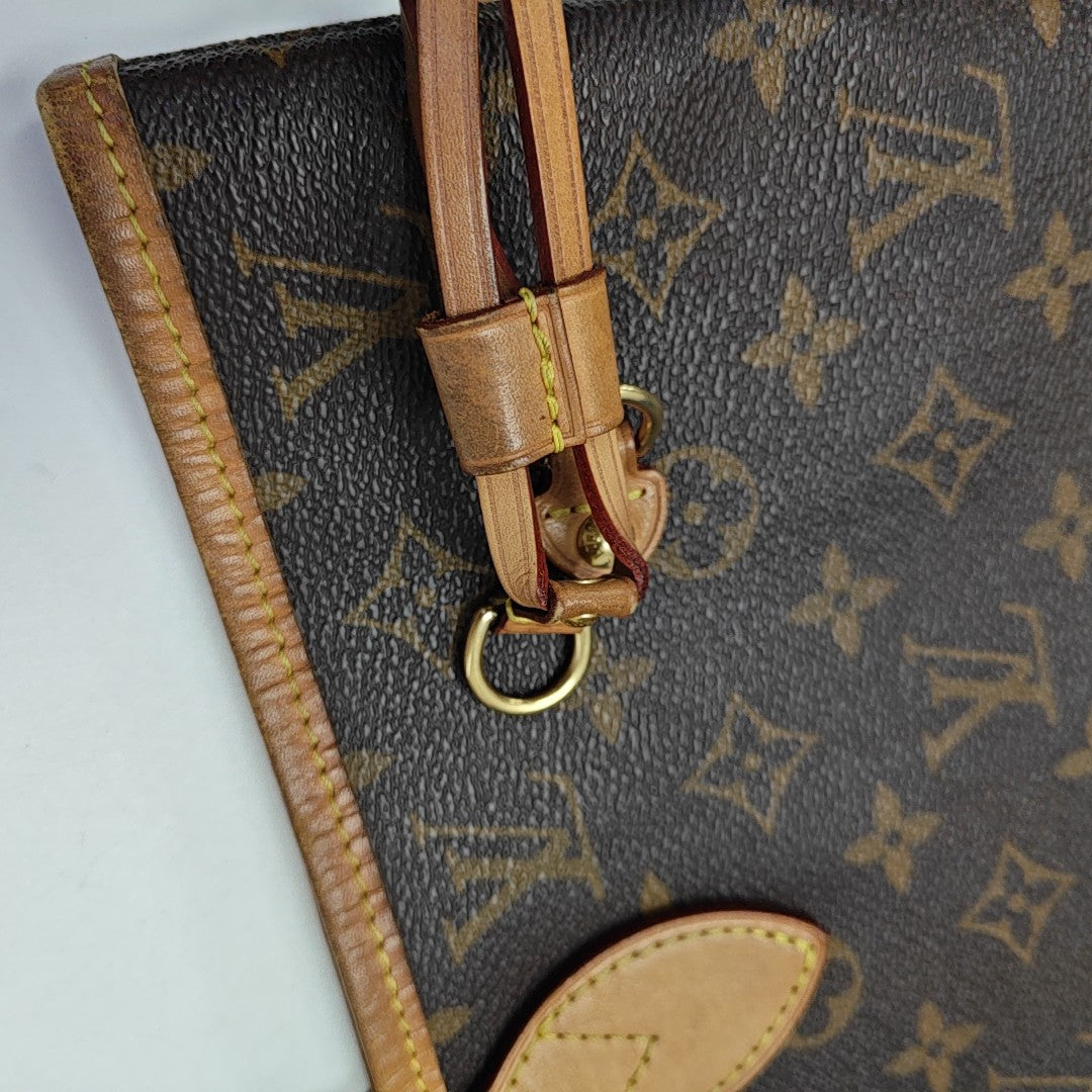 NEVERFULL MM Monogram Coated Canvas Brown