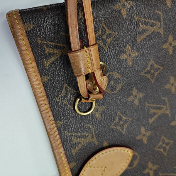 NEVERFULL MM Monogram Coated Canvas Brown