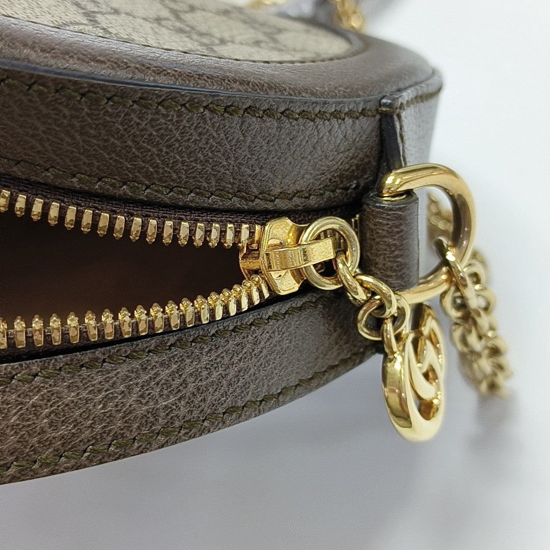 Ophidia Mini Monogram Coated Canvas Beige